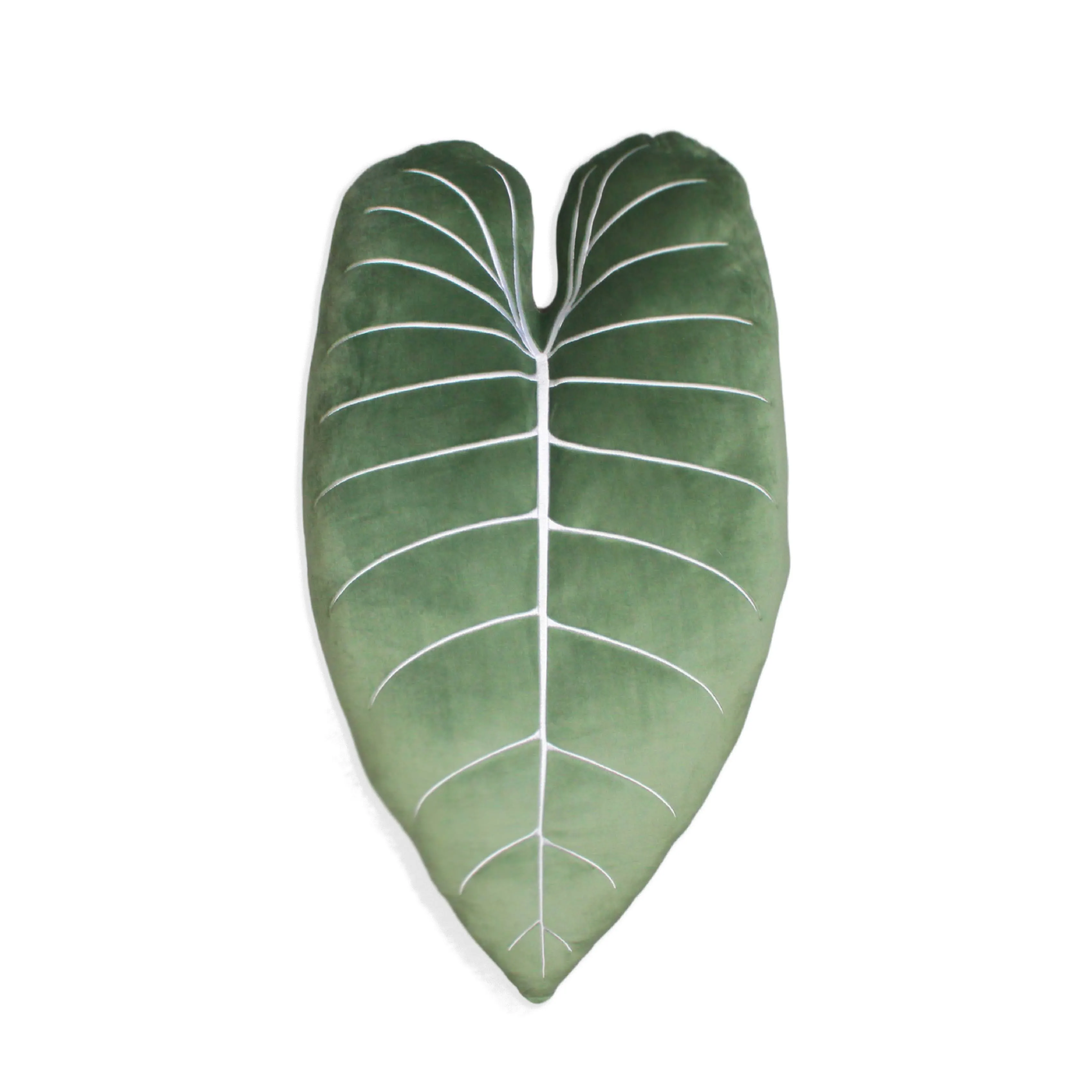 Philodendron Melanochrysum Moody Green Leaf Throw Pillow Decorative Bed, Flower, Cute Leaf Pillow Great for Plant Lovers, Green Thumb Friends and Family, Accent Decor Succulent Pillow