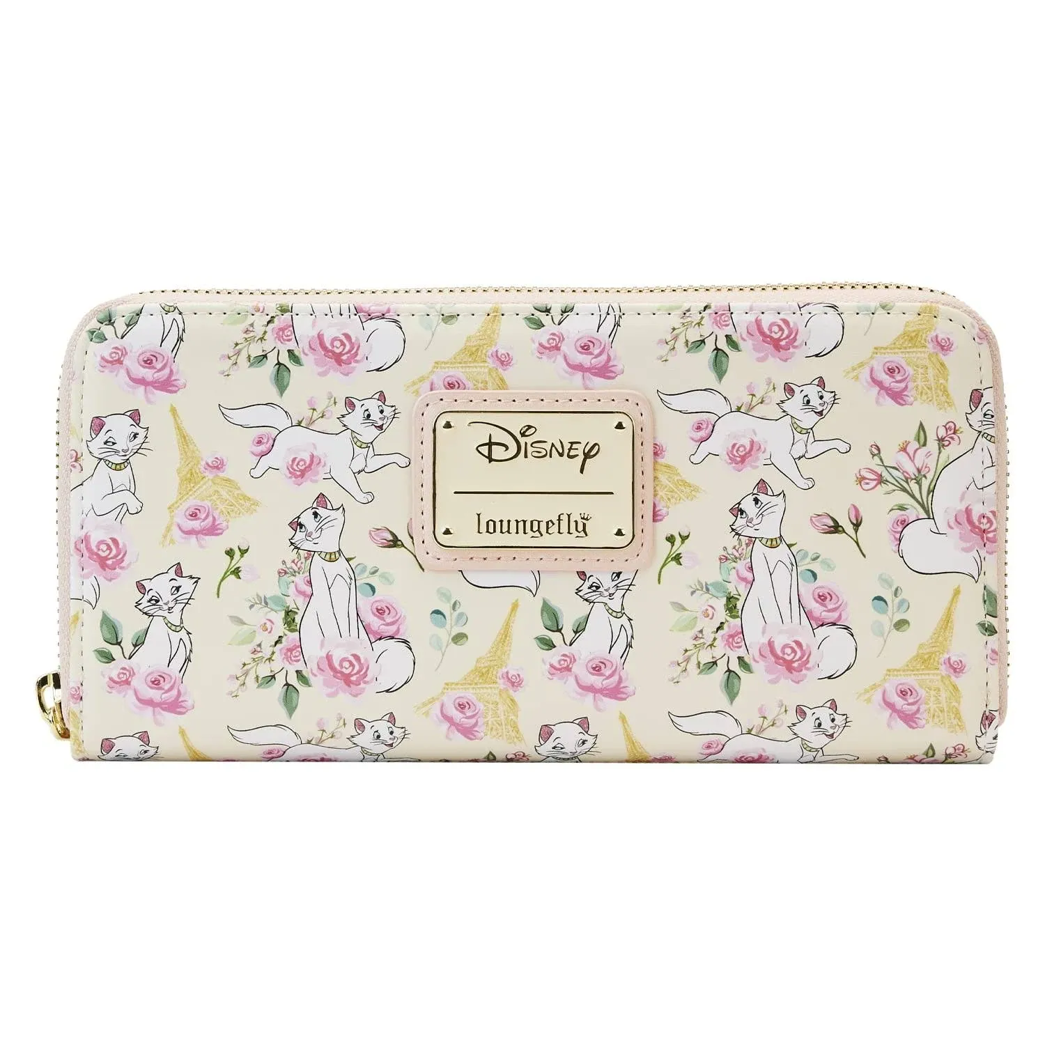 Loungefly Aristocats Duchess in Paris AOP Floral Faux Leather Zip Wallet