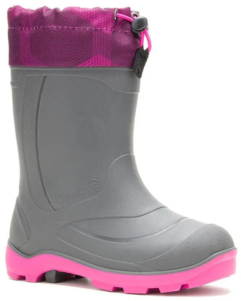 KAMIK Kid&#039;s Snobuster2 Black/Charcoal<wbr/>/Magenta Winter Boots (AK4192G-BCM)