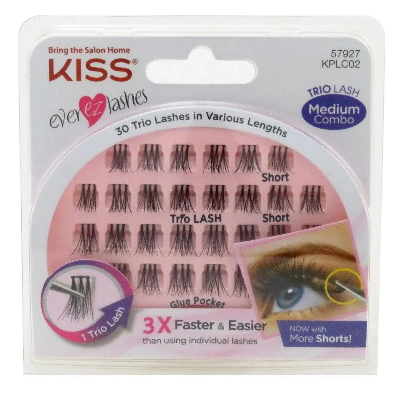 Kiss Ever-Ez Trio Lashes Medium Combo (2 Pack)