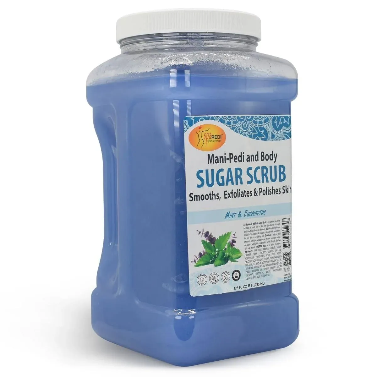 Spa Redi Sugar Scrub Glow - Mint & Eucalyptus 128oz