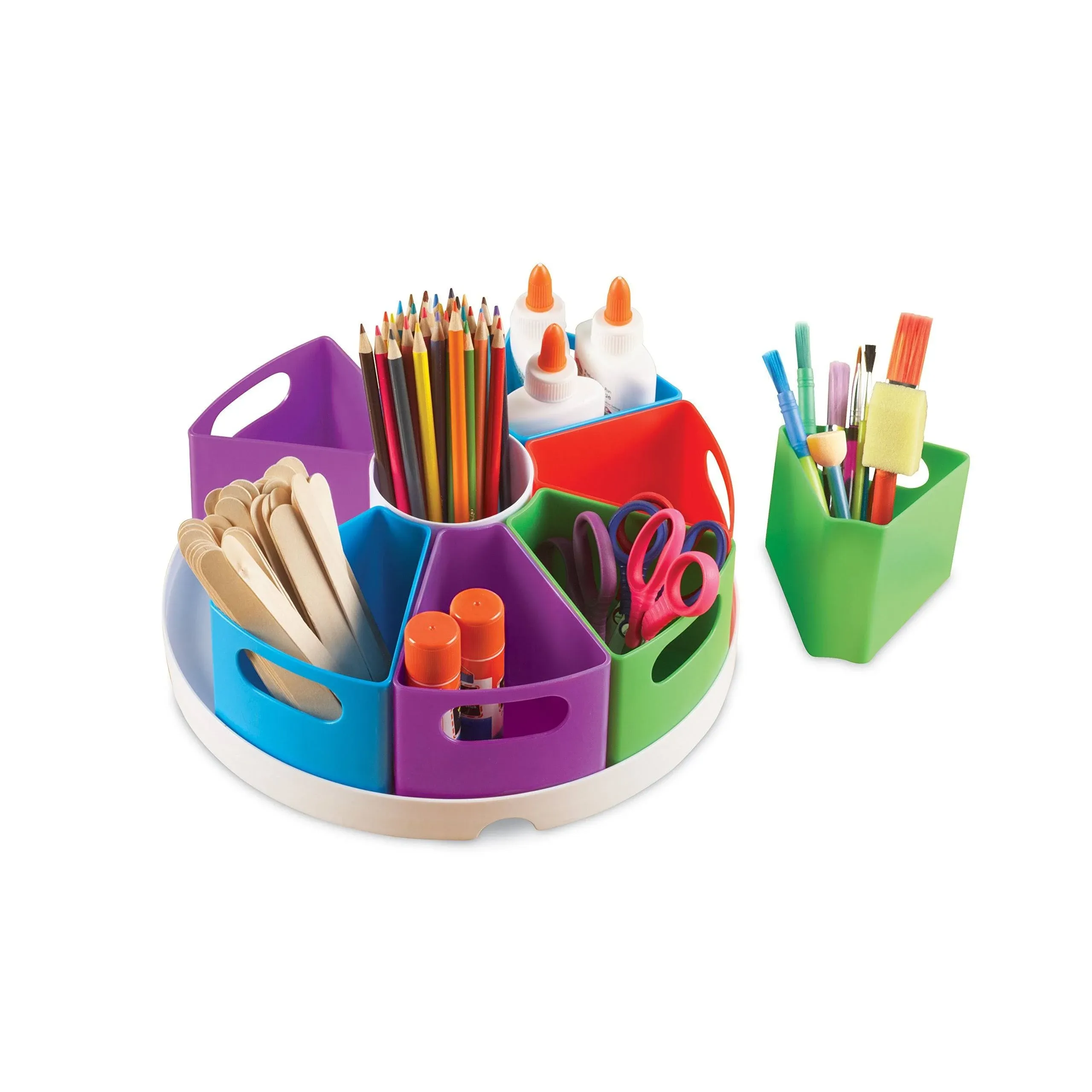 Learning Resources Create a Space Storage Center - 10 Piece set Desk Organizer for Kids, Art Organizer for Kids, Crayon Organizer, Homeschool Organizers and StorageLearning Resources Create a Space Storage Center - 10 Pi…