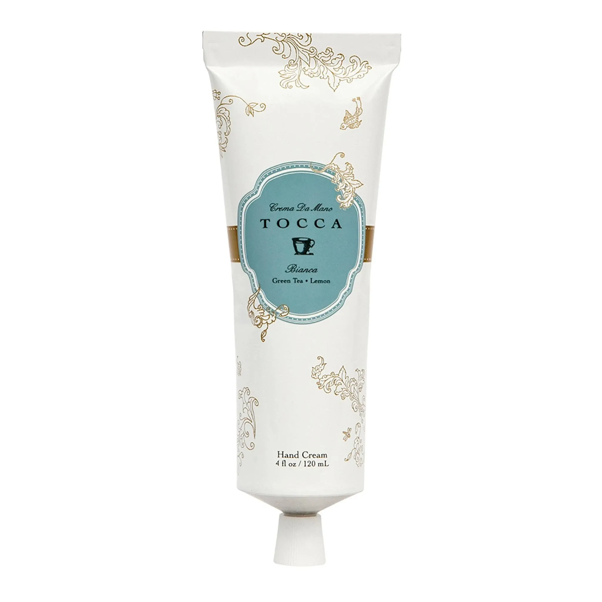 Tocca Bianca Hand Cream, 4 oz - Rose, Lemon, Green Tea - Moisturizing, Quick Absorbing