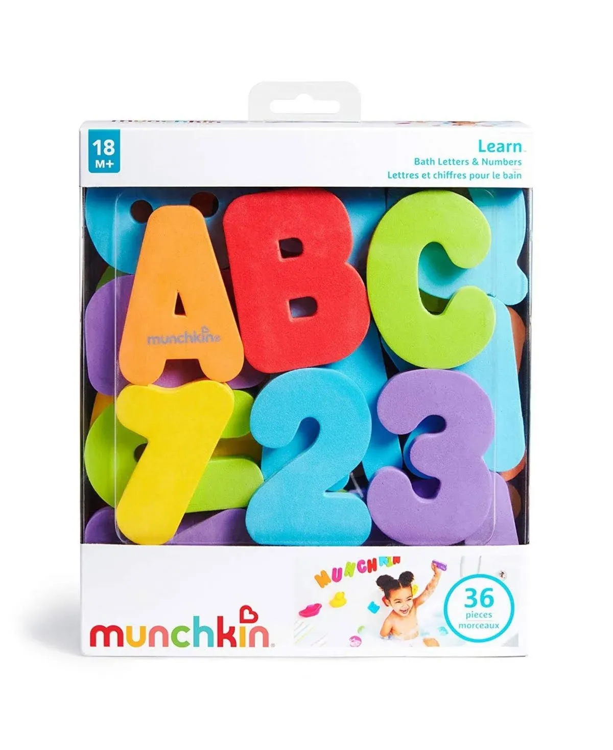 Munchkin 36 Bath Letters and Numbers Toddler Bath Toy