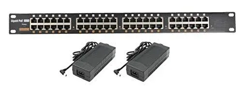 24-Port Gigabit Rack Mount PoE Injector with 56V240W Power Supplies