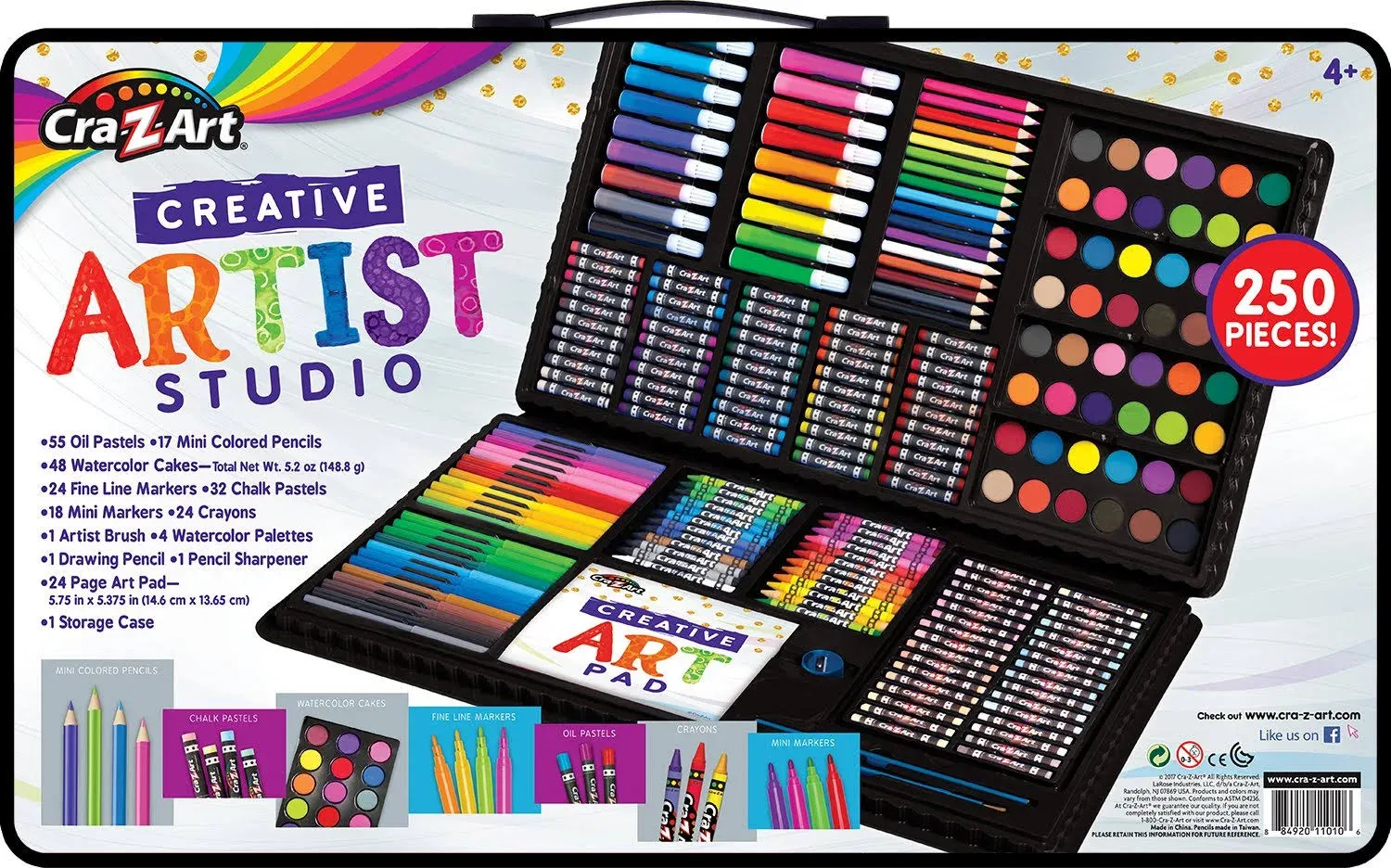 Cra-Z-Art - Creative Artist Studio, 250 Pieces