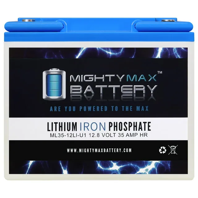 Mighty Max Battery 12V 35AH U1 Lithium Replacement Battery for Breeze 4 Mobility Scooter