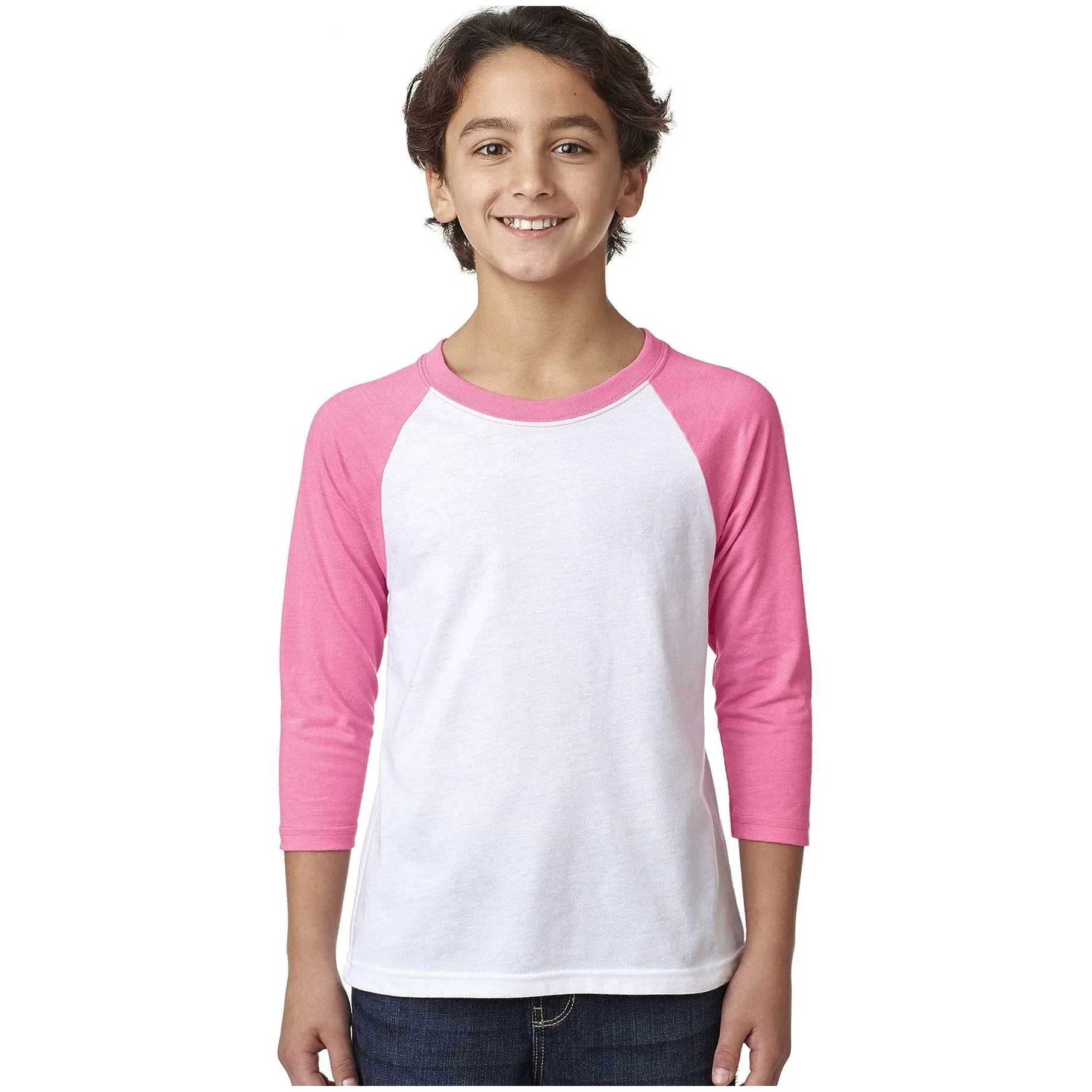 Next Level Youth CVC 3/4-Sleeve Raglan