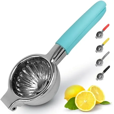 Zulay Kitchen Stainless Steel Lemon Squeezer Sky Blue