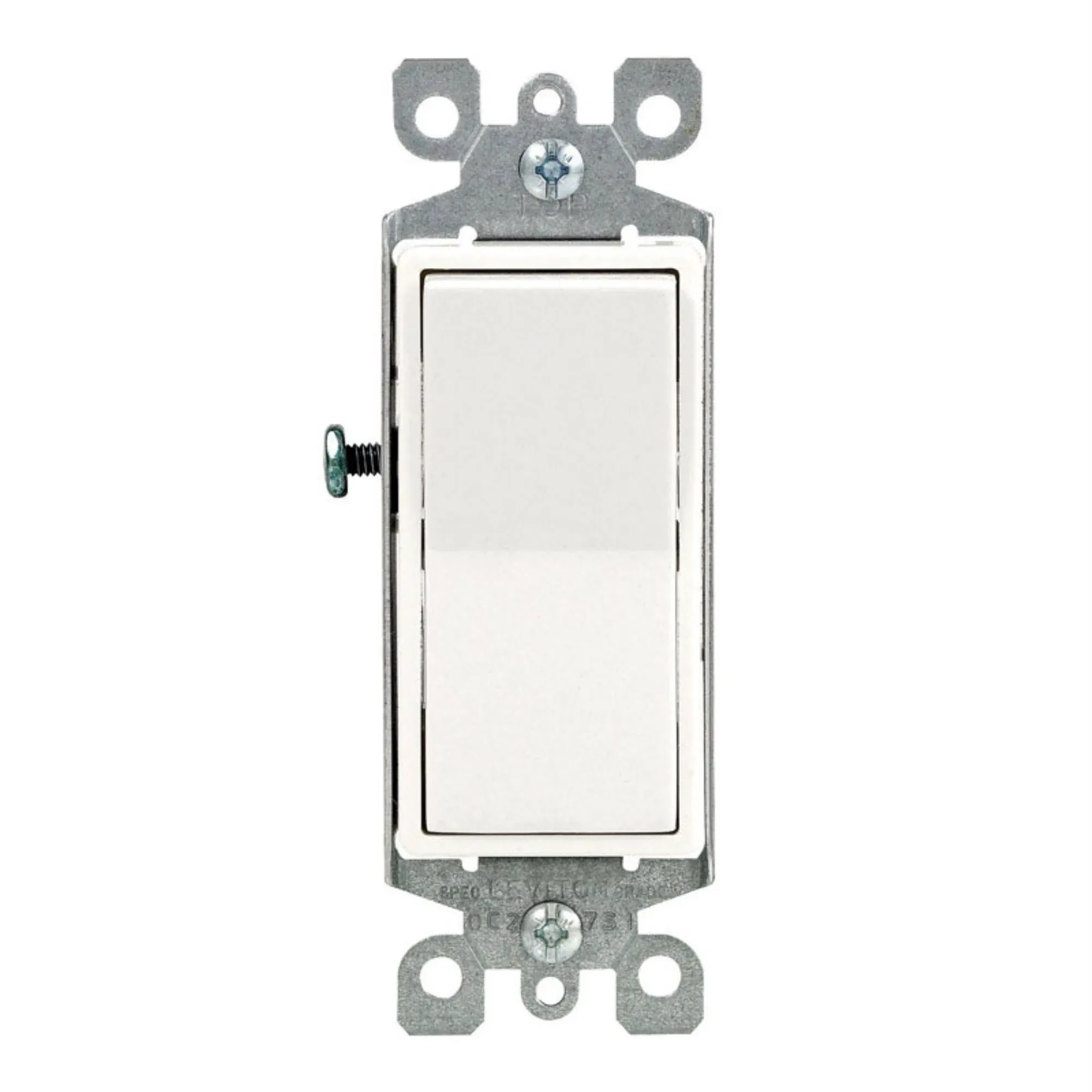 Leviton 5611-2ws 15A Decora Single Pole Illuminated Switch with Ground, White