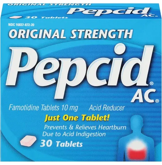 Pepcid AC Original Strength Acid Reducer, Tablets - 30 count