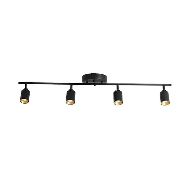 Vidalite Lighting Kit 3&#039; 4 Spot-Light Rotating Head Modern Black LED Fixed Track