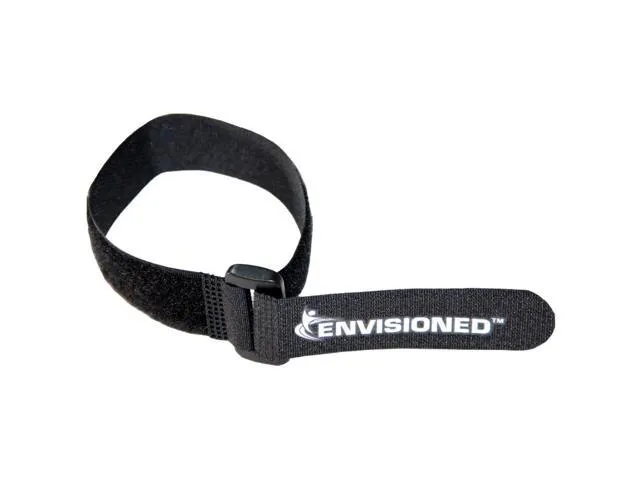 Envisioned Reusable Cinch Straps 1"x12" - 12 Pack Hook and Loop - Plus 2 Free Bonus Reusabl