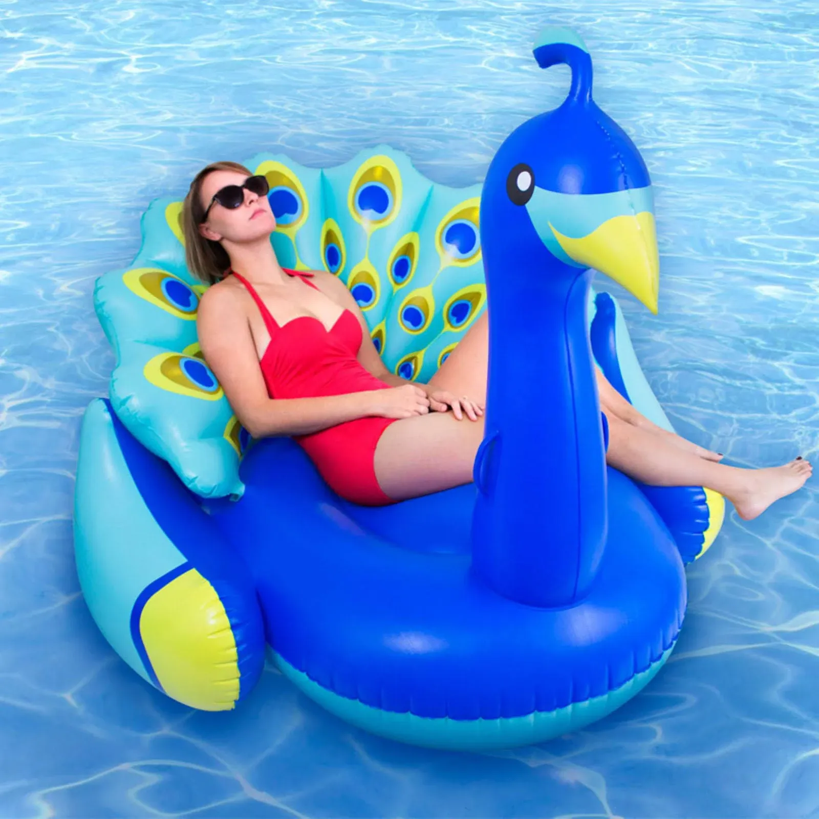 Swimline Peacock Premium Bird Lounger for Swimming Pools (2 Pack), Yellow