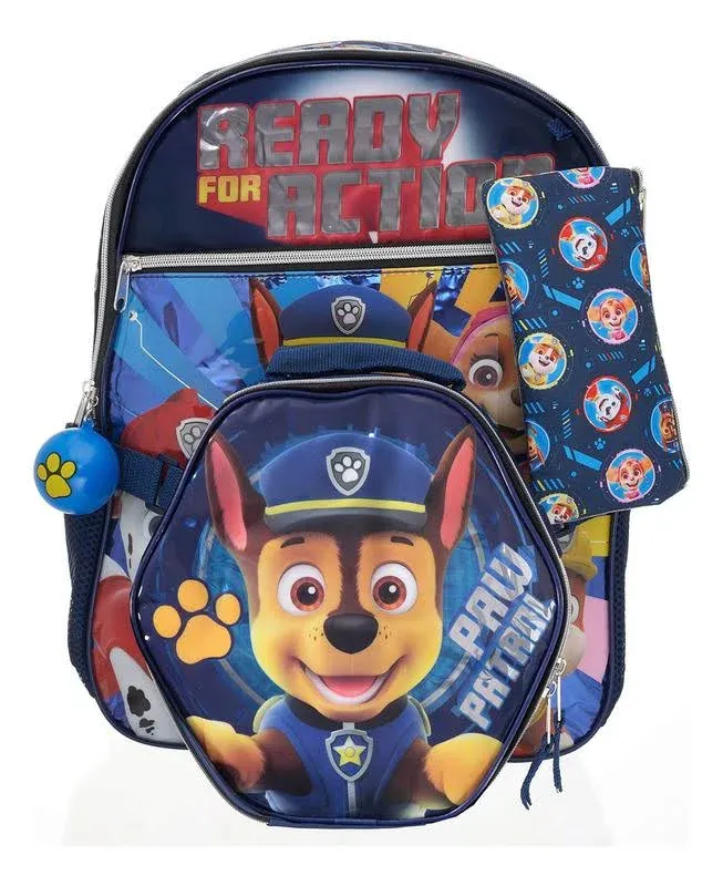 Paw Patrol Kids 5 Piece Backpack Set for Girls & Boys