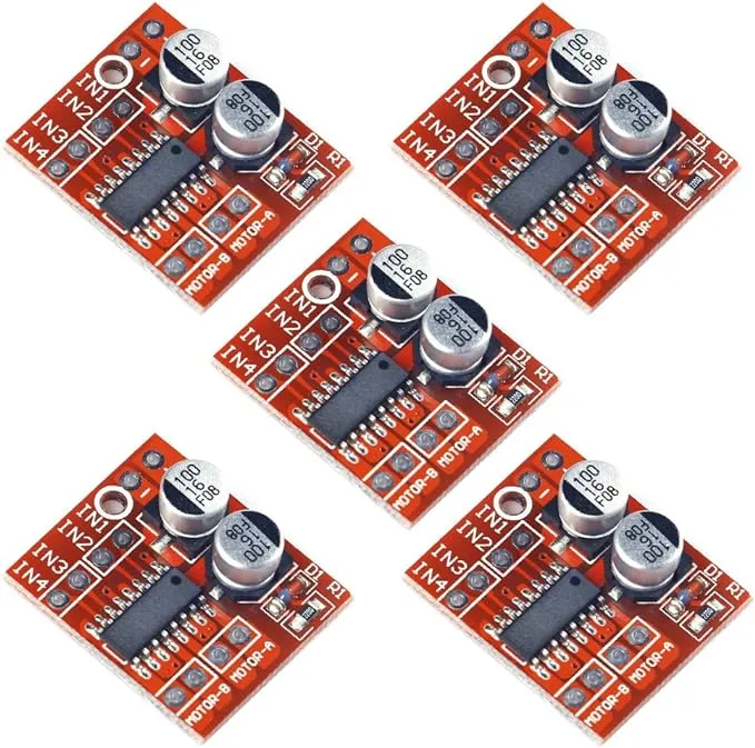 Aideepen 5pcs Dual H-Bridge DC Stepper 1.5A 2 Way DC Motor Driver Module Replace Stepper L298N for Smart Car Power