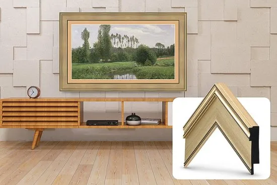 Deco TV Frames - Premiere Bezel for Samsung the Frame TV - 75" - Champagne