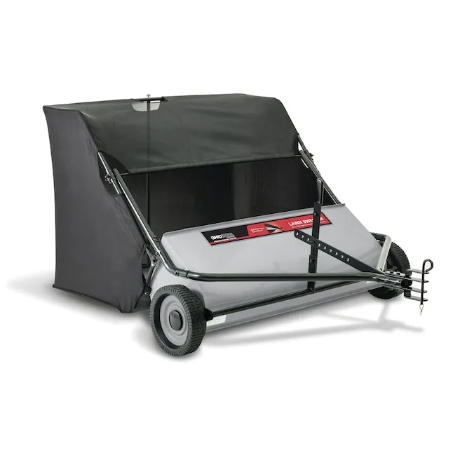 Ohio Steel 42-Inch Tow Lawn Sweeper with 22 Cu. Ft. Hopper Capacity - 10x Faster Than Raking