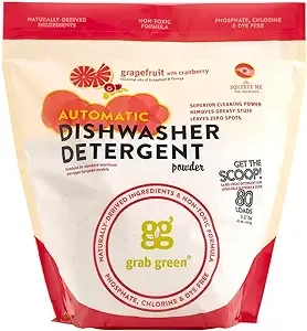 Grab Green Automatic Dishwashing Detergent Powder, 80 Loads, Grapefruit with Cranberry