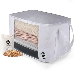 Sweater Storage Bags For Clothes | with Cedar Sachet | Breathable &amp; Washable ...