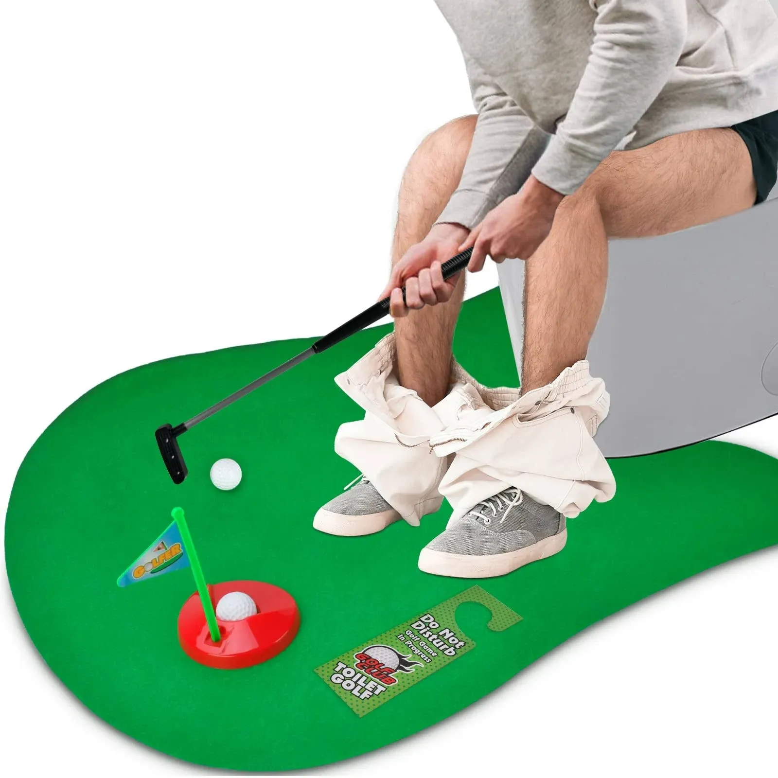 Lerturdy Dad Gifts Toilet Game Mini Golf Toy