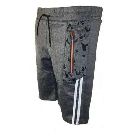 Magg Mens Shorts Casual Drawstring Zipper Pockets Elastic Waist (M, Gray), Men's ...