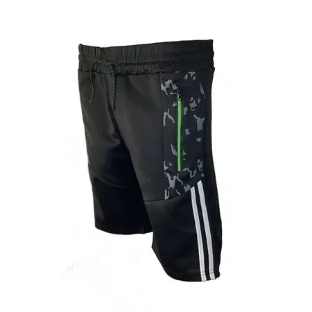 Magg Mens Shorts Casual Drawstring Zipper Pockets Elastic Waist (M, Black), Men's ...