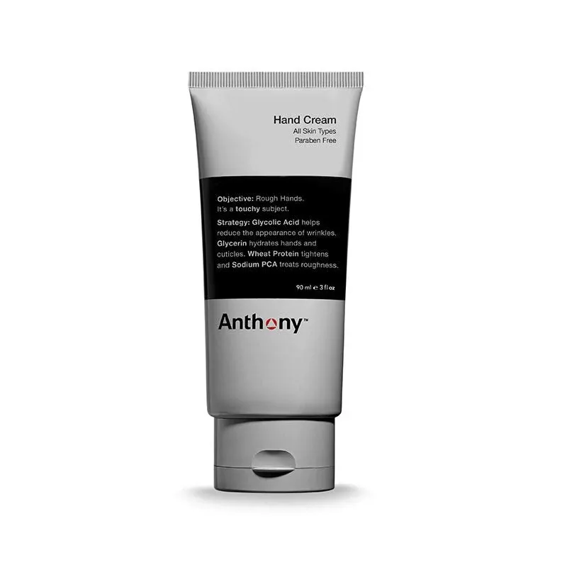 Anthony Hand Cream, 3 Fl Oz. Contains AHA's, Coconut Oil, Shea, Glycerin, Aqua Cacteen, Heals, Hydrates, and Soothes Dry, Chapped, Cracked Hands, Diminishes Tough Calluses