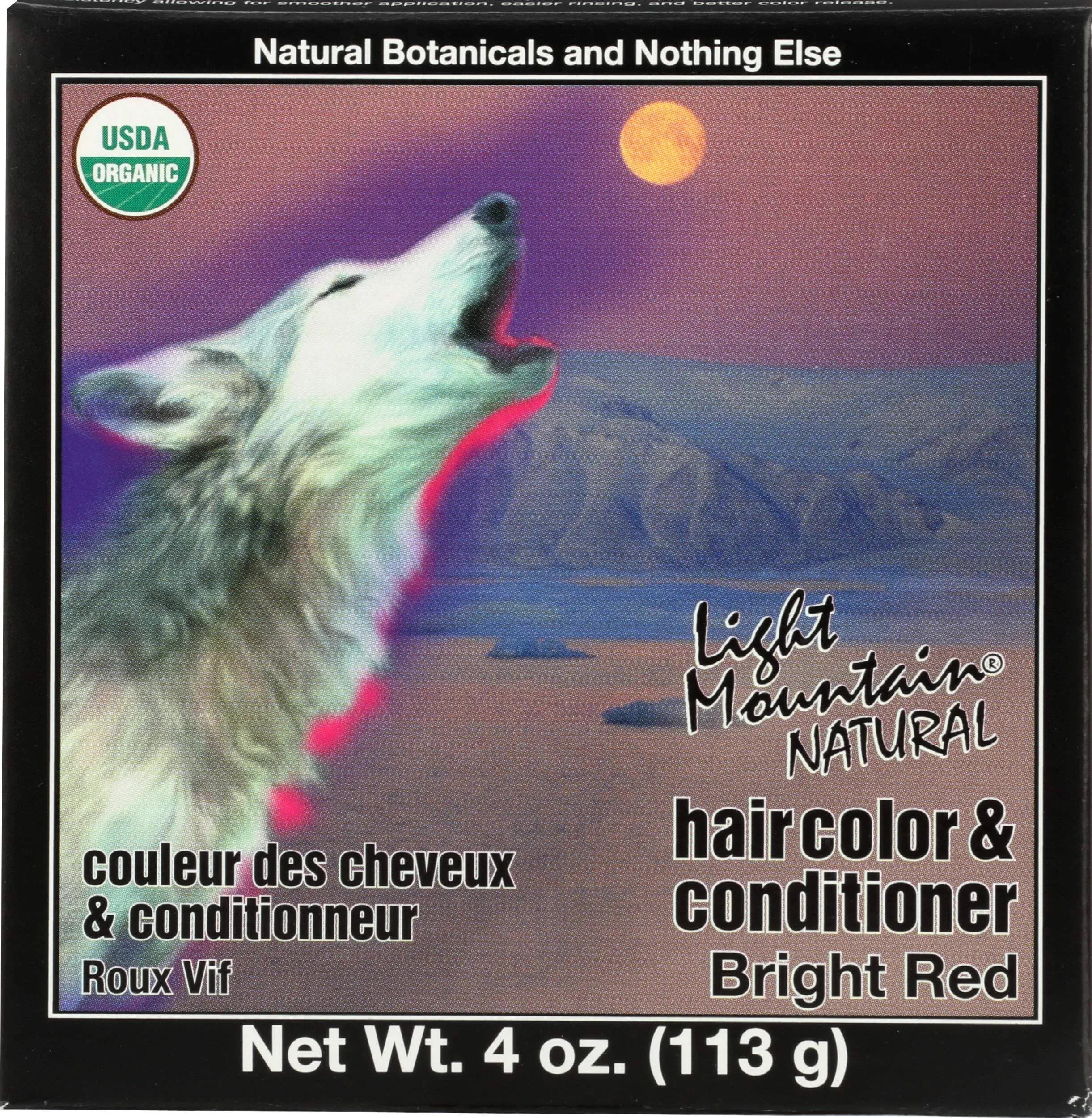 Light Mountain Hair Color & Conditioner Bright Red 4 oz