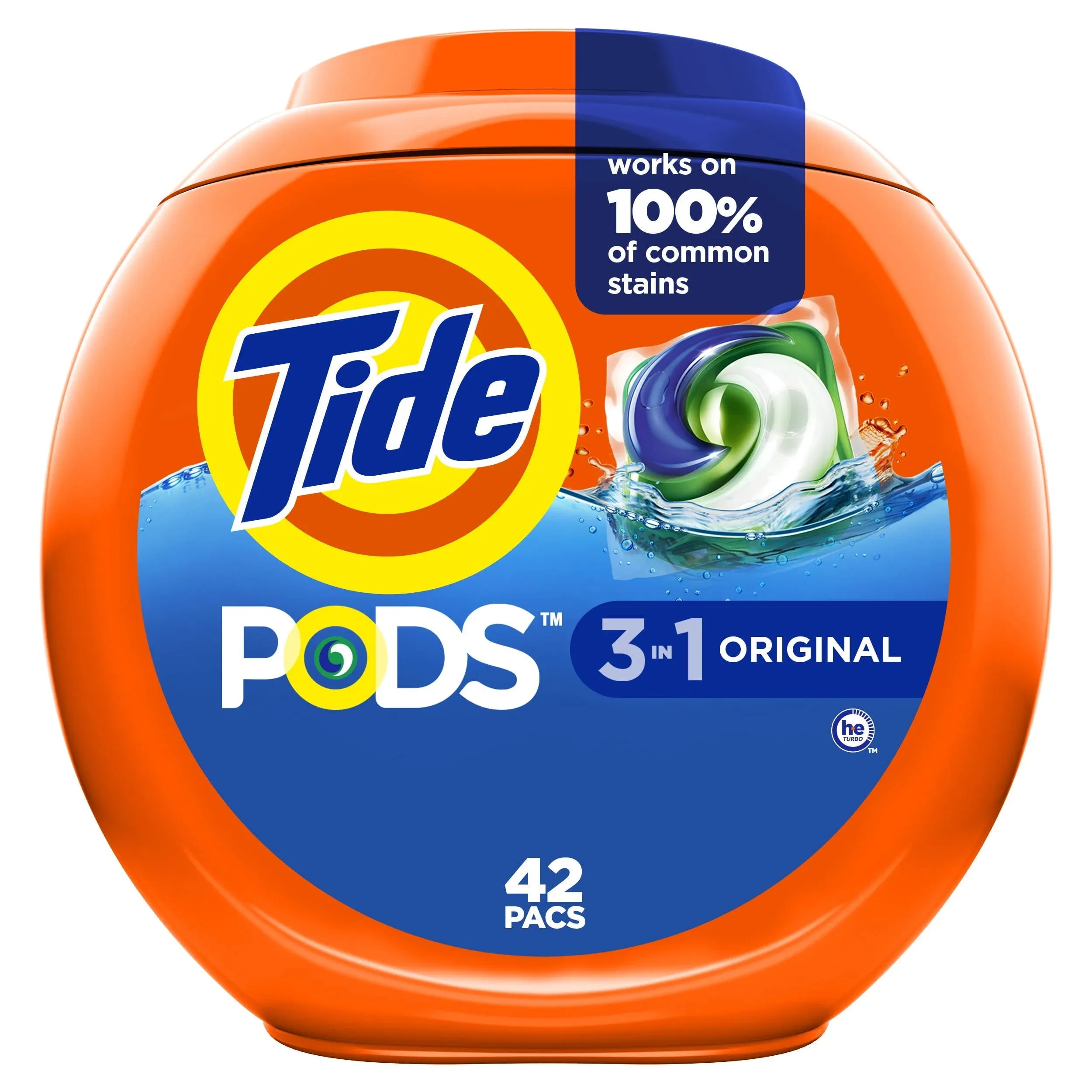 Tide PODS Liquid Laundry Detergent, Original Scent, HE Compatible, 57 Count