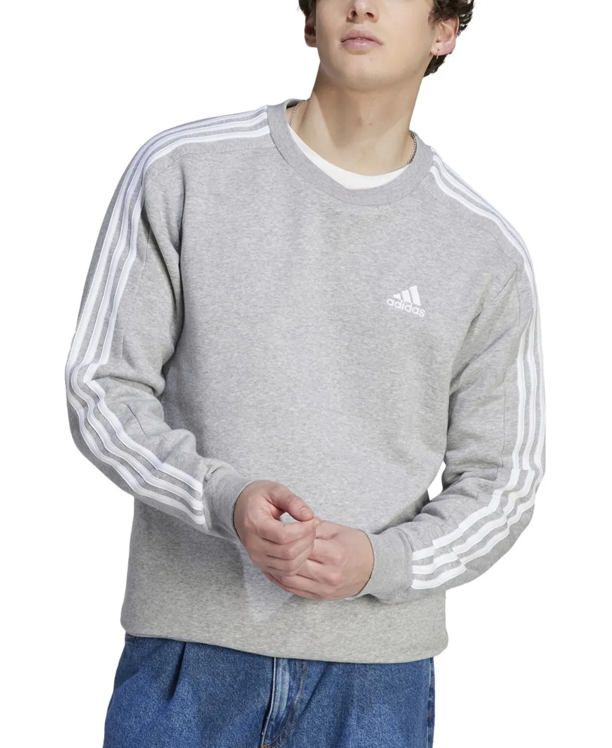 Adidas Men's Essentials Fleece 3-Stripes Sweatshirt