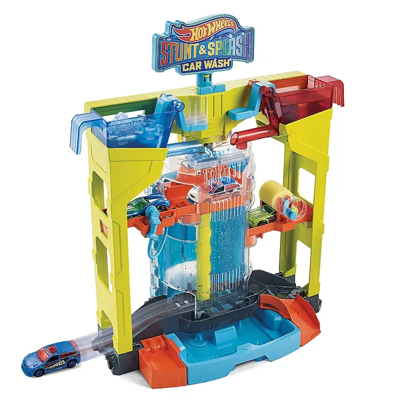 Hot Wheels Stunt & Splash Car Wash Playset