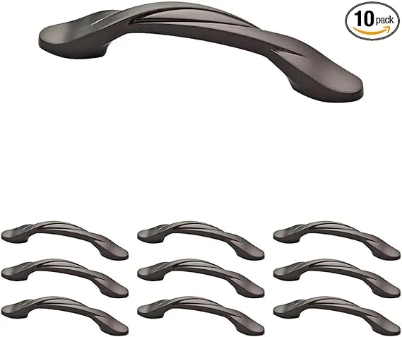 Essentials Collection - (10 Pack) 3" (76mm) Centers Twisted Arch Pull in Deep Bronze by Liberty Hardware