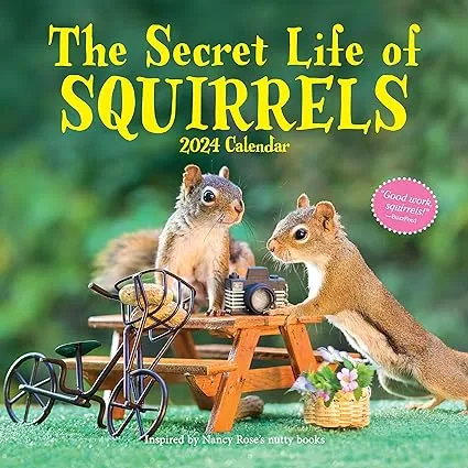 The Secret Life of Squirrels Wall Calendar 2024: A Year of Wild Squirrels