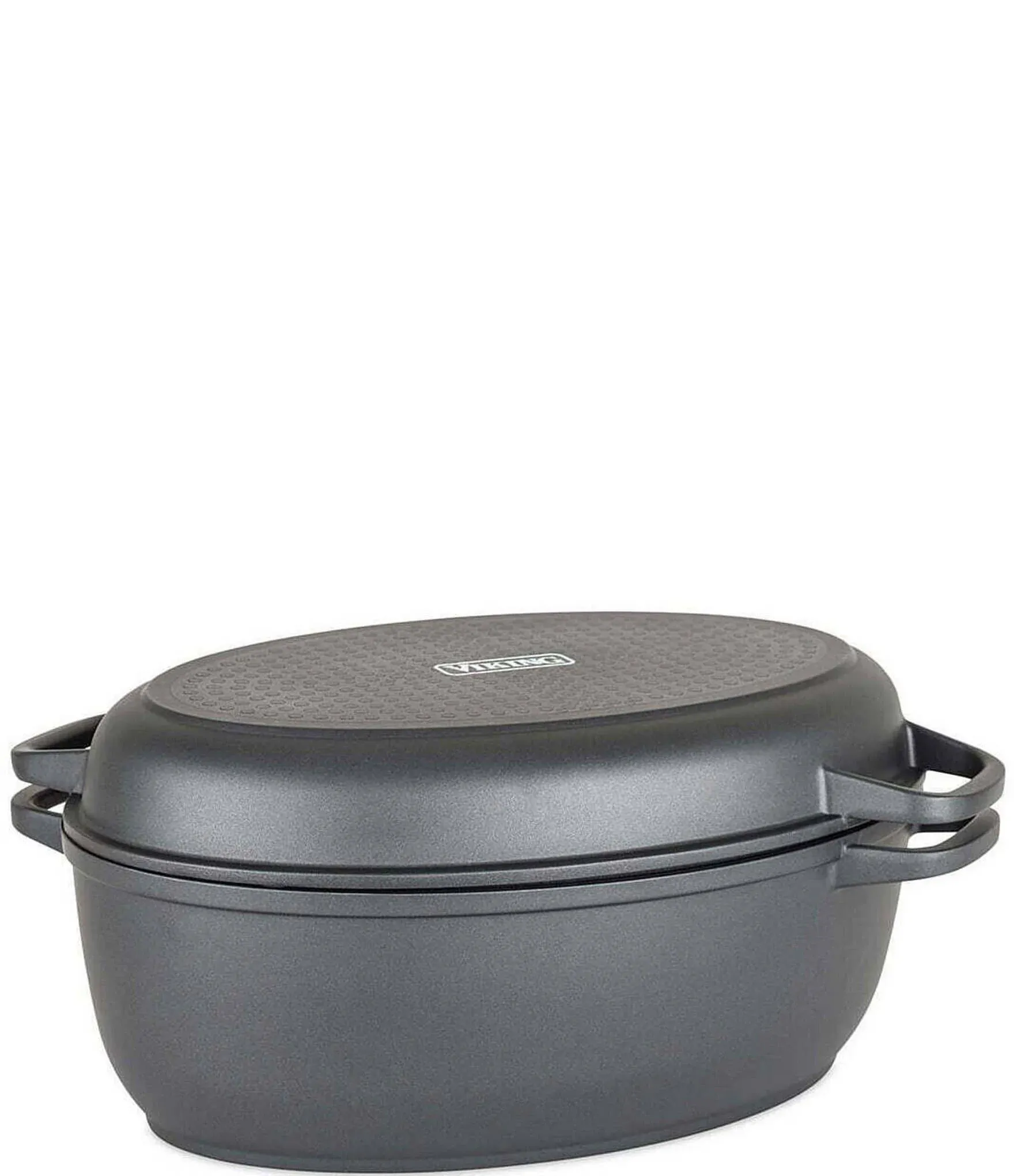 Viking 3-in-1 Die Cast Oval Roaster with Glass Basting Lid