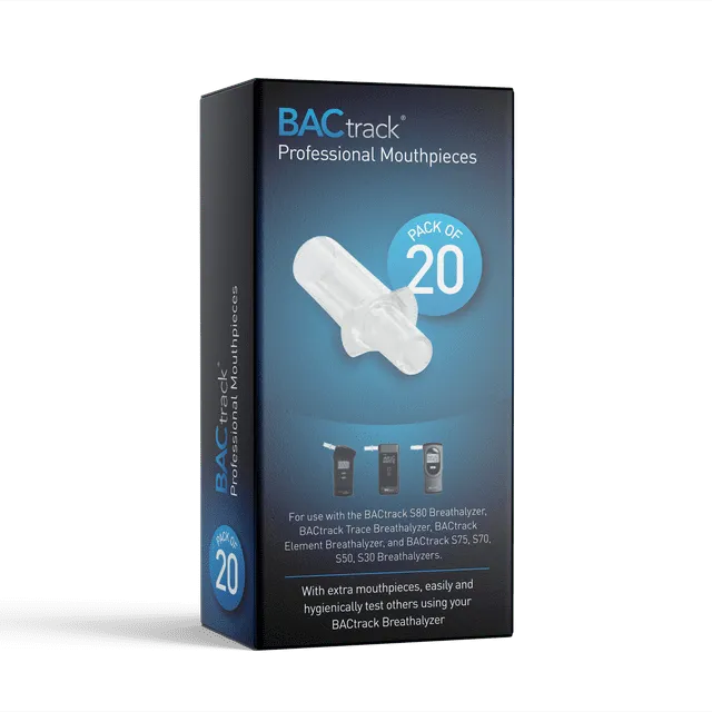 BACtrack Professional Breathalyzer Mouthpieces 20 Count | Compatible with BAC...