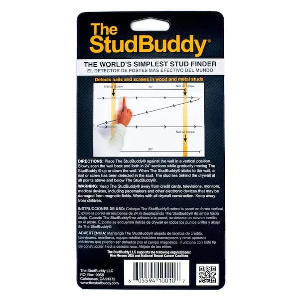 The StudBuddy Magnetic Stud Finder - Center Detection - Wood and Metal Stud Detection - Made in USAThe StudBuddy Magnetic Stud Finder - Center Detection - Wood and Metal Stud Detection - Made in USA