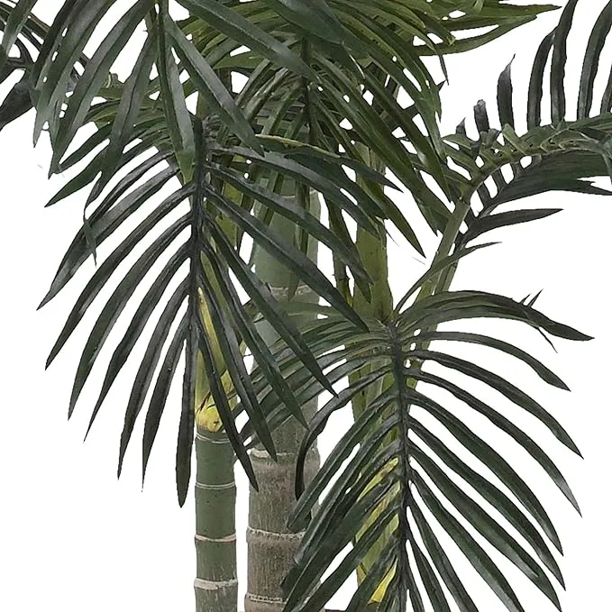 Nearly Natural 5' Golden Cane Palm Artificial Tree, Green