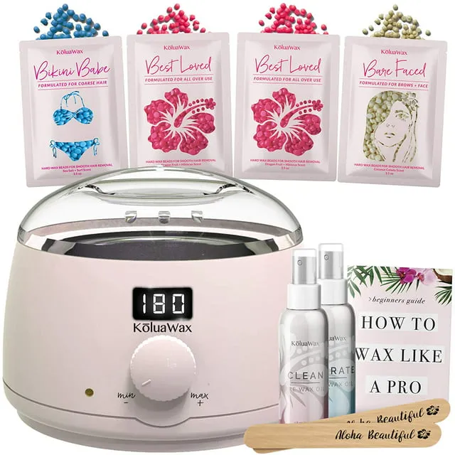 Waxing Kit Digital Wax Warmer Hair Removal with Hard Wax Beans. Kolua Wax Machine