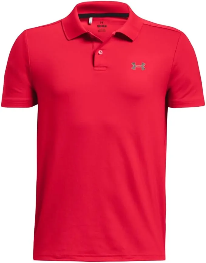 Boys - Under Armour Performance Polo - Red Medium