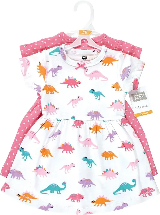 Hudson Baby Baby Girls Cotton Dresses Cuteasaurus 12 18 Months