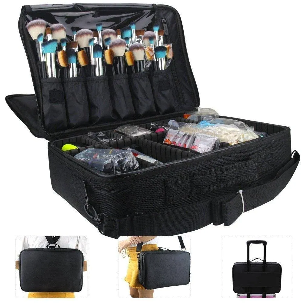 Relavel Extra Large Makeup Bag, Makeup Case Professional Makeup Artist Kit Tr...