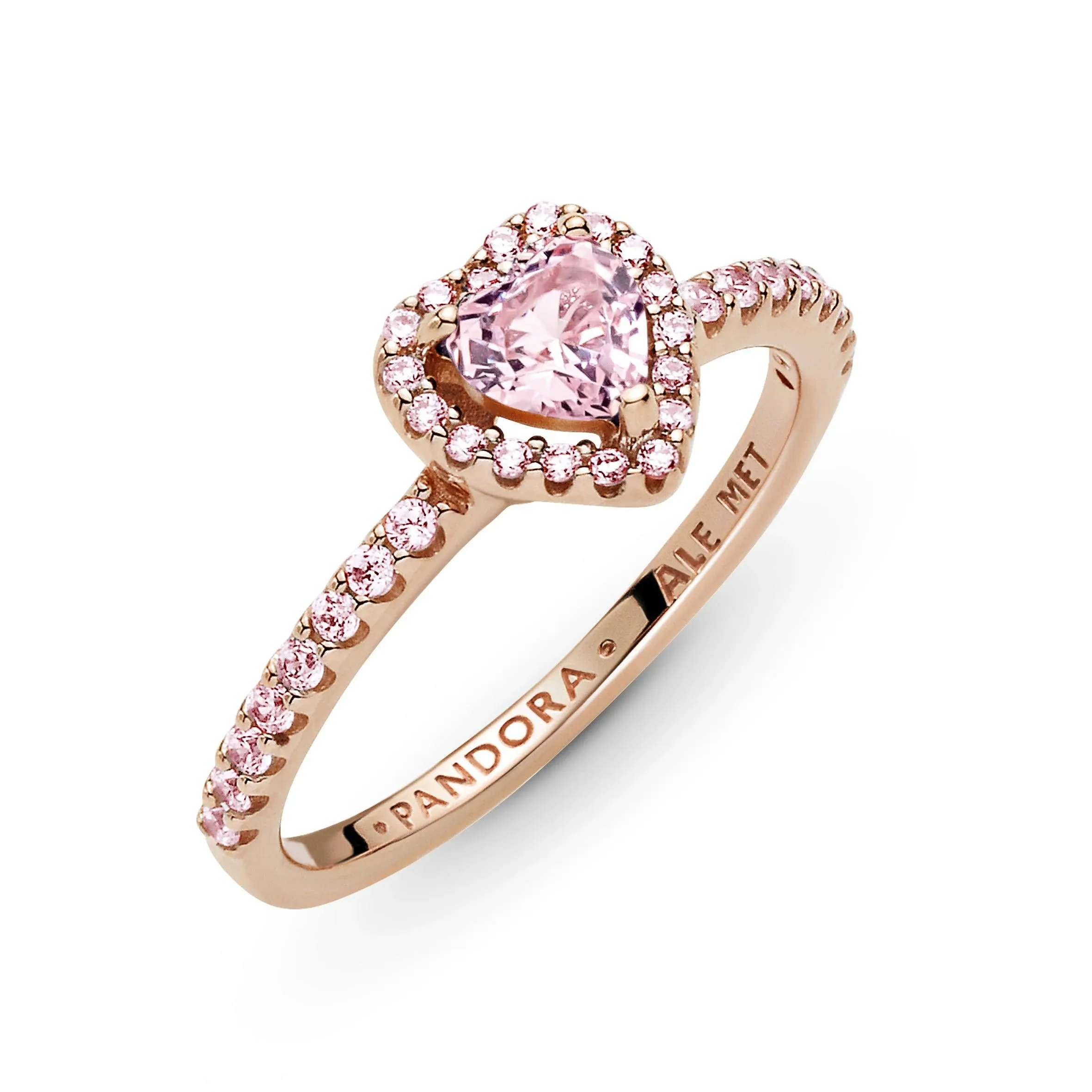 Pandora Sparkling Elevated Heart Ring