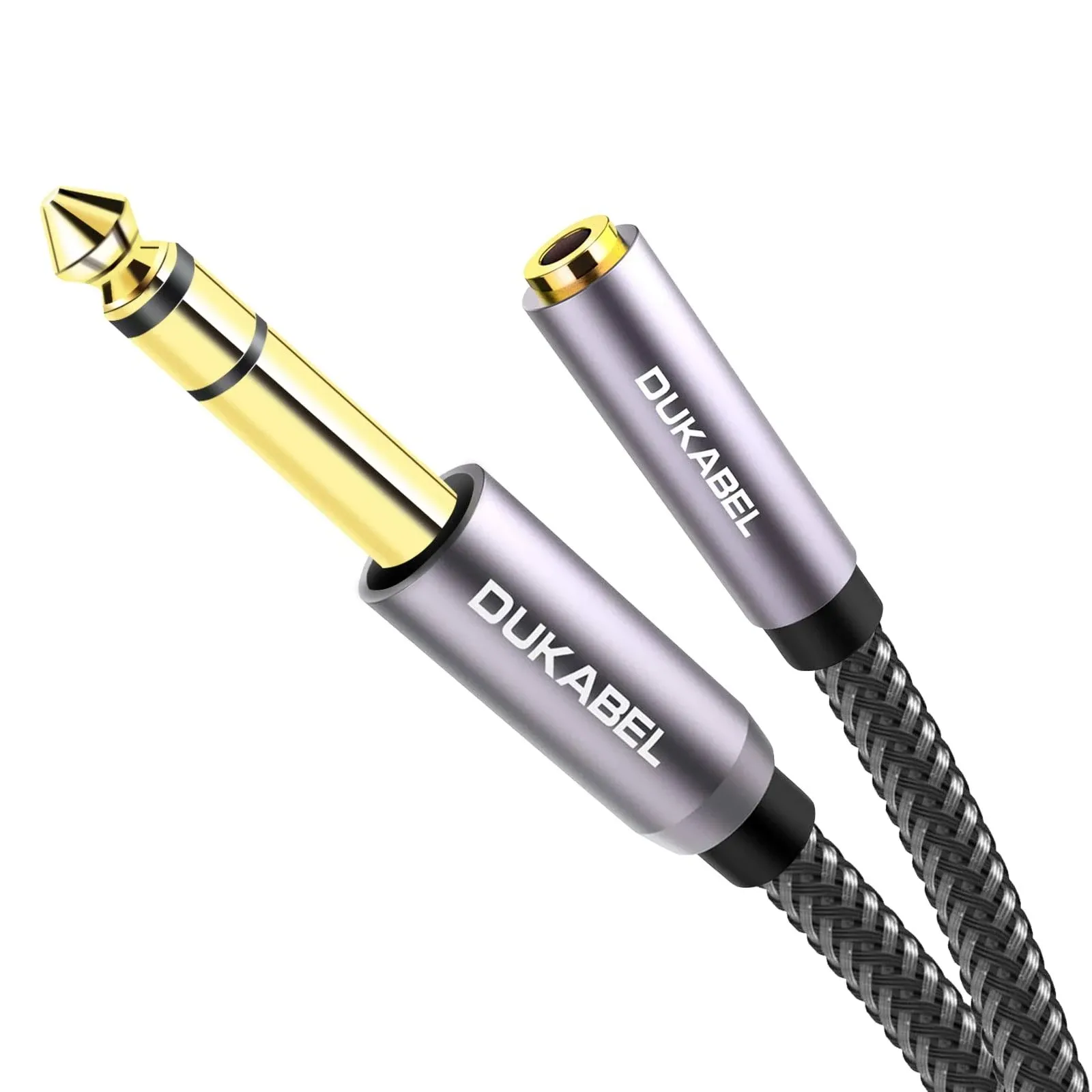 Dukabel Topseries Long 6.35mm To 3.5mm Headphone Jack Adapter 1/8 Female To 1/4 Male Extension Cable