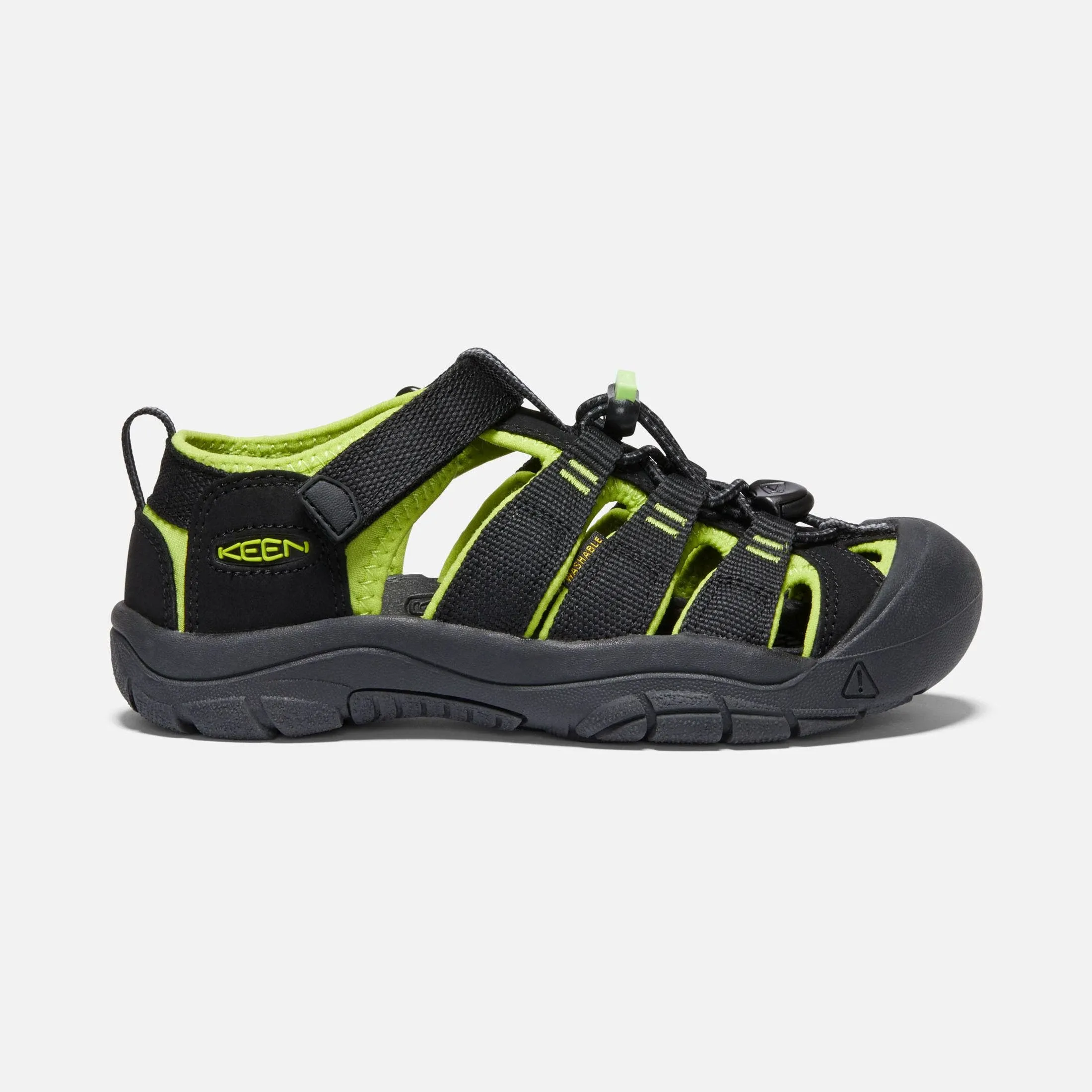 Keen Kids Newport H2 Black Lime Green