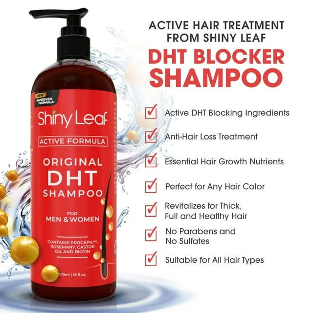 DHT Blocker Shampoo and Conditioner for Hair Loss With Biotin For Men, Women, Anti-Hair Loss Treatment, Rosemary Leaf Oil and Asparagus Extracts, for Thinning Hair (Shampoo and Conditioner)