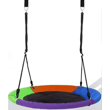 Hazli Heavy-Duty Multicolor 40 Round Indoor/Outdoor Kids Tree Disk Swing Set