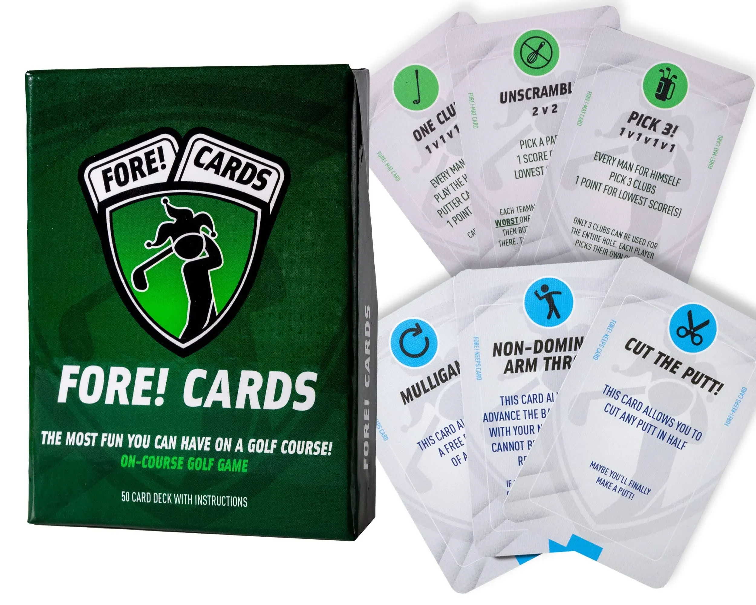 Fore! Cards, Fun On-Course Golf Game, 50-Cards, A866