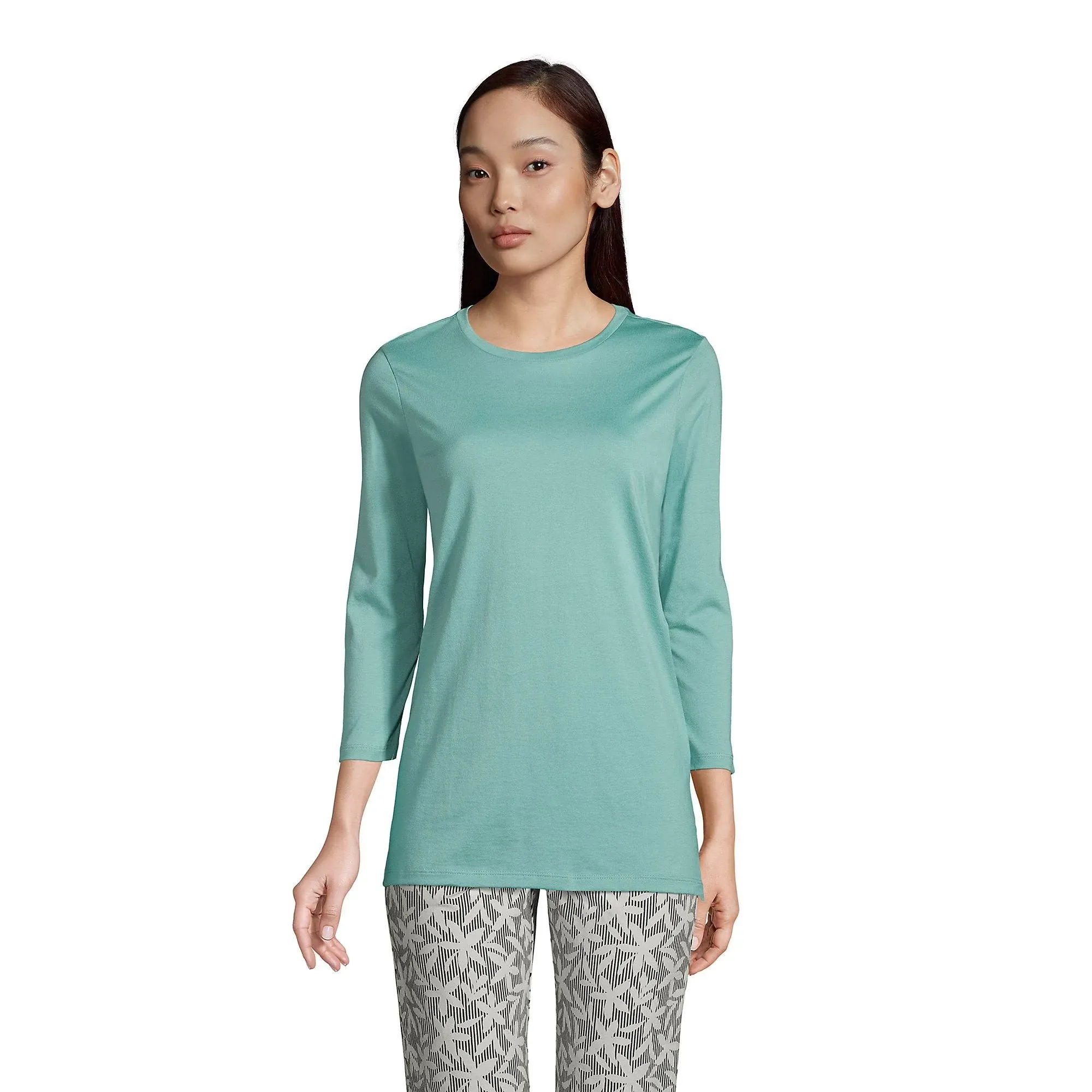 Women's Lands' End Supima Cotton Crewneck Tunic