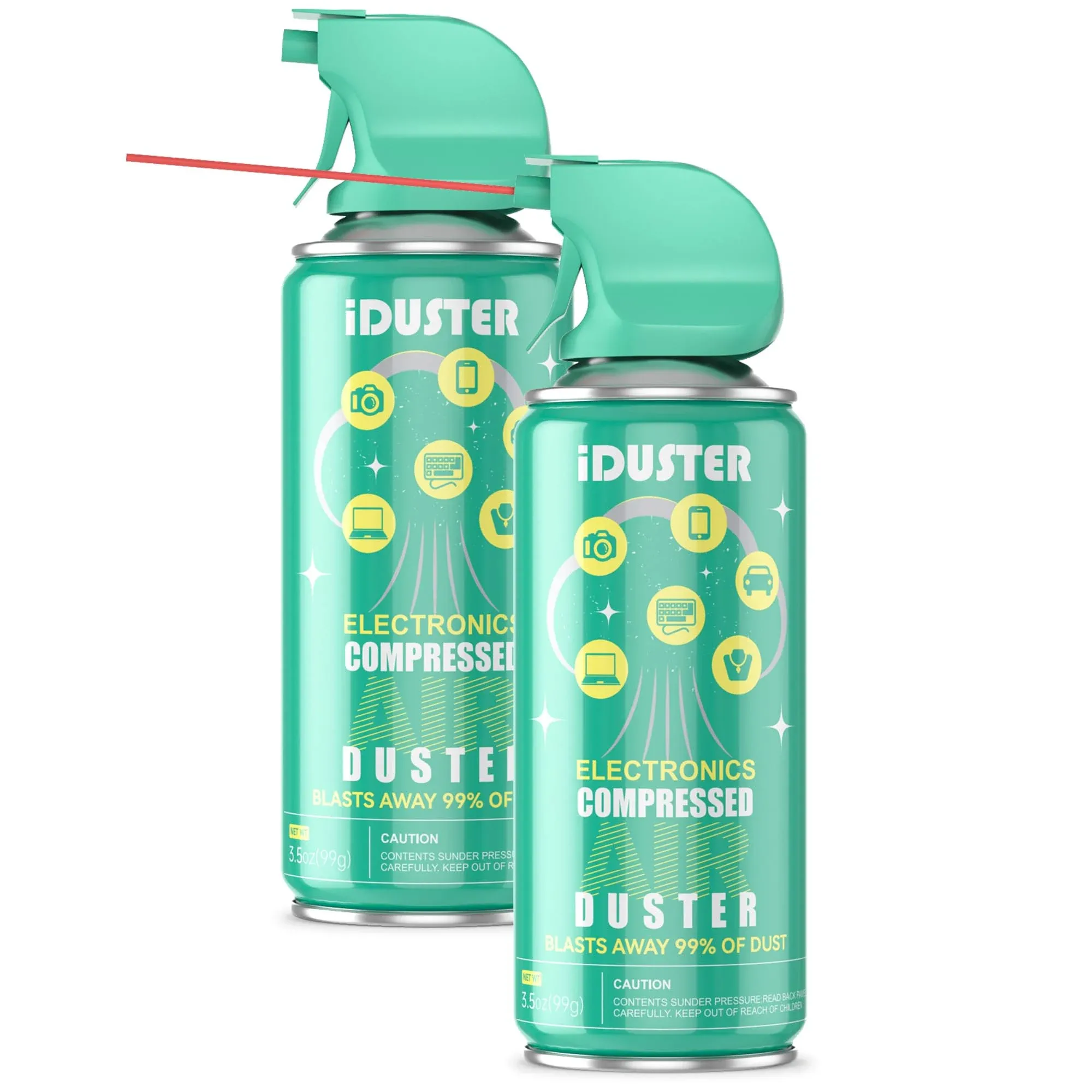 Compressed Canned Air Duster for Computer - Iduster Disposable Electronic Keyboa